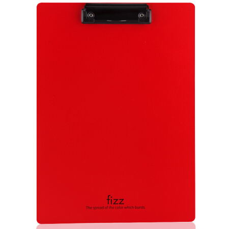 飞兹(fizz)高质感A4加厚PP书写板夹/写字垫板/文件夹板/办公用品 红色A6383 
